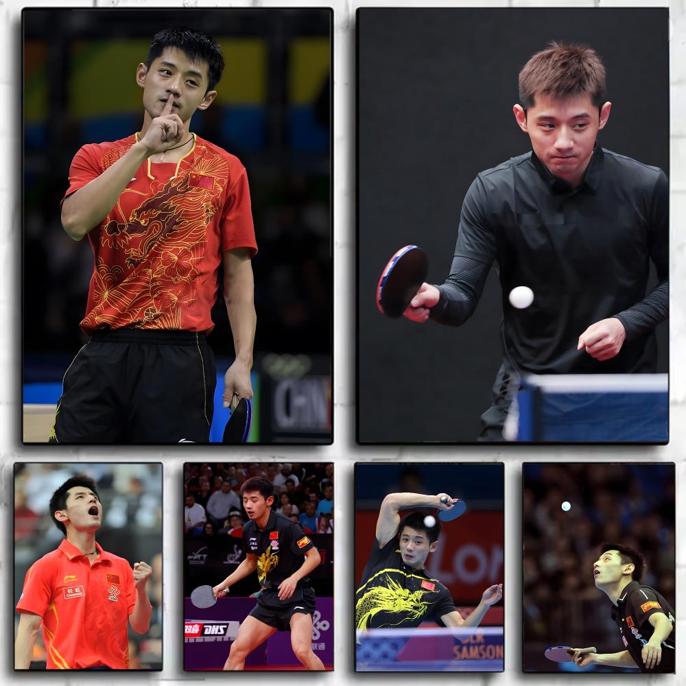 Table Tennis Zhang Jike - Tenis stołowy Zhang Jike Plakat Grafika