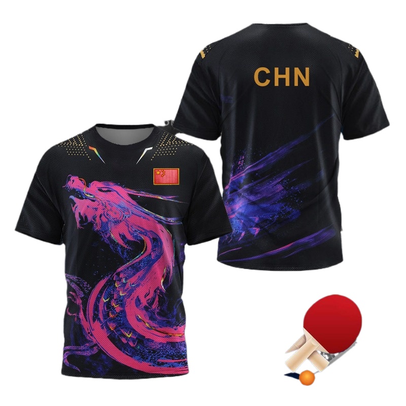 Table Tennis Zhang Jike - CHINA Dragon Koszulka Graficzna do Tenisa