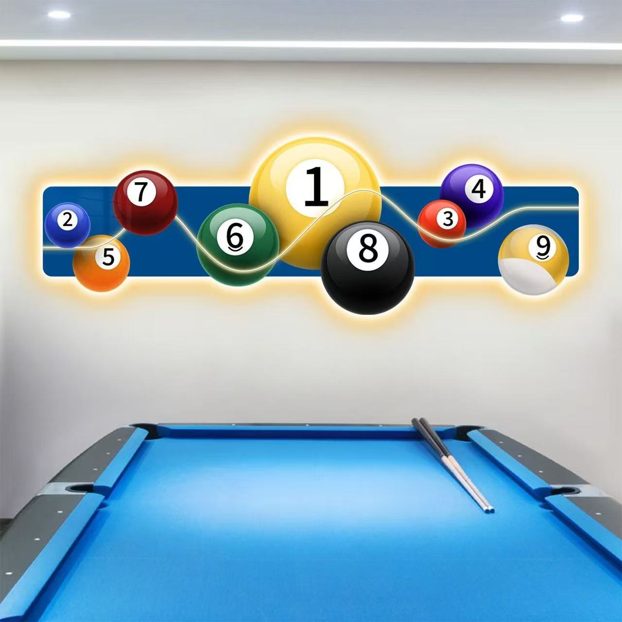 Hall Table Tennis - Obraz dekoracyjny do sali bilardowej, podświetlany
