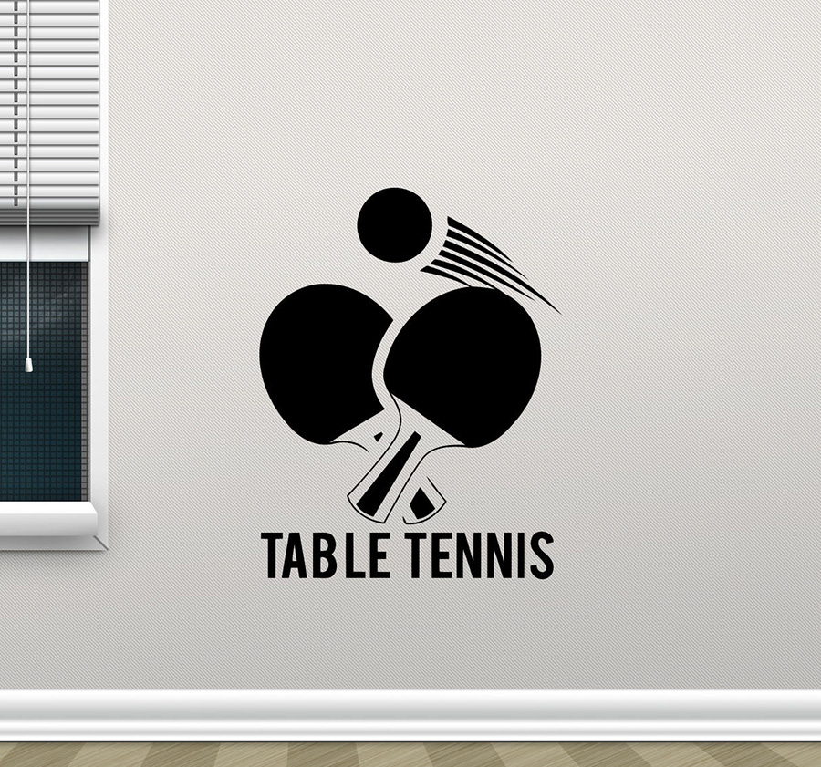 Table Tennis Background - Tenis stołowy naklejki ścienne Ping Pong